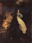 Rider.Double Portrait of Giovanina and Amazilia Pacini Karl Briullov